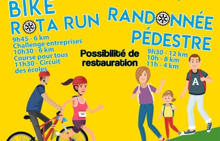 AFFICHE DU BIKE ROTA RUN ET RANDONNEE PEDESTRE DU DIMANCHE 29 MARS 2026